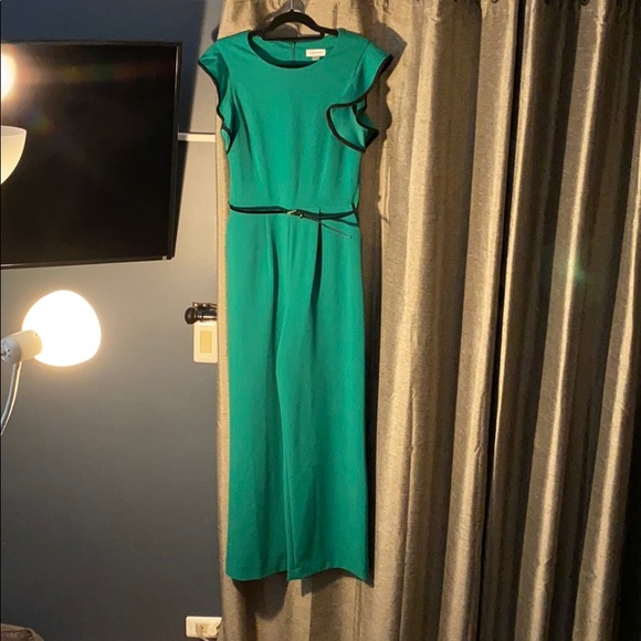 green calvin klein jumpsuit